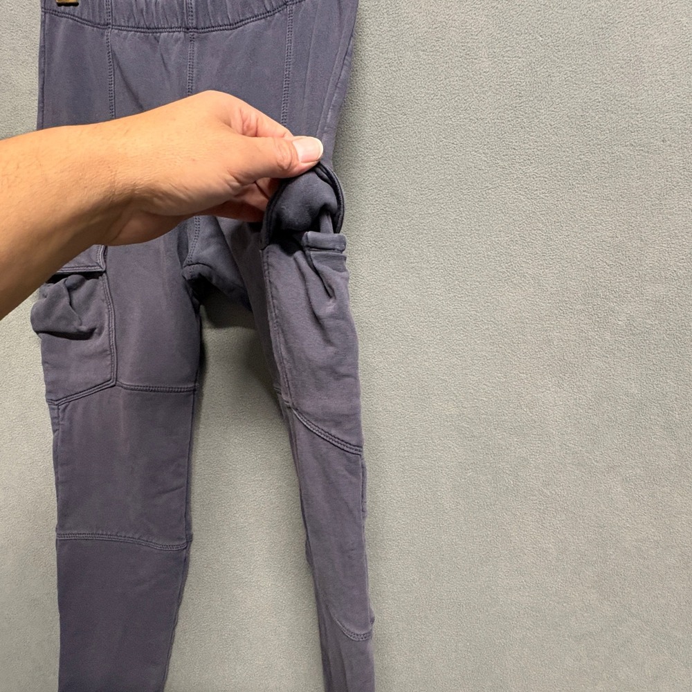 Tea Collection Cargo Leggings Sz 14 Gray Utility Knit Kids Pants Good Condition - Picture 7 of 14